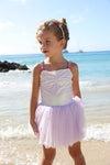 Lola + The Boys Shiny Hologram Tulle Dress