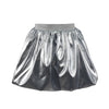 Lola + The Boys Silver / 2 Shiny Metallic Mini Skort