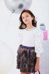 Lola + The Boys skirt Shimmer Tinsel Party Skirt