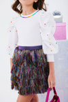 Lola + The Boys skirt Shimmer Tinsel Party Skirt