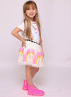 Lola + The Boys Skirts Neon Rainbow Heart Tutu Skirt