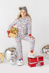 Lola + The Boys Sleepwear Women's Unicorn Christmas Onesie