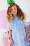 Lola + The Boys Snow Angel Shimmer Dress