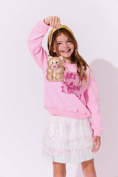 Lola + The Boys Snow Shimmer Tinsel Party Skirt