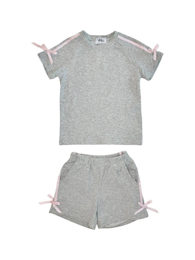 Lola + The Boys Sporty Bow Short Set