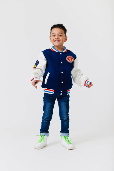 Lola + The Boys Superman Boys Bomber Jacket