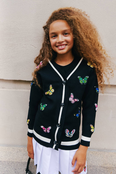 Lola + The Boys Sweaters & Sweatshirts Butterfly Patch Cardigan