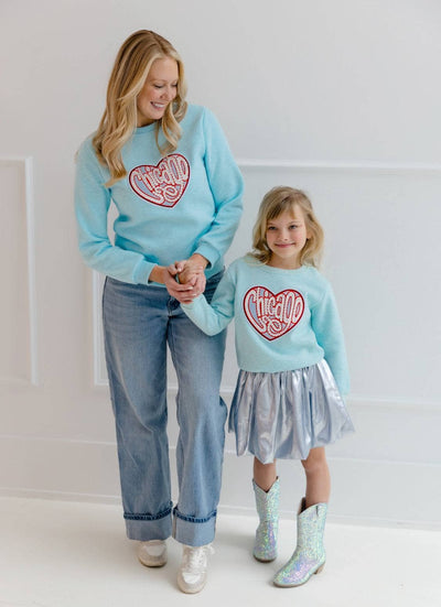 exclude-new-arriv Sweaters & Sweatshirts Chicago Sparkle Heart Sweatshirt