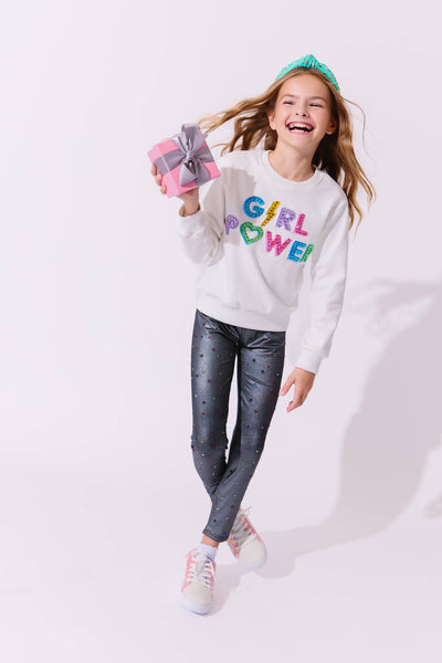 exclude-new-arriv Sweaters & Sweatshirts Crystal Girl Power Sweatshirt