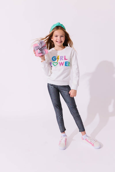 exclude-new-arriv Sweaters & Sweatshirts Crystal Girl Power Sweatshirt