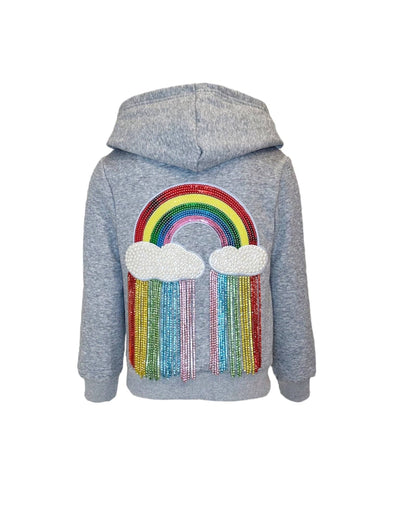 Lola + The Boys Sweaters & Sweatshirts Crystal Rainbow Rain Hoodie