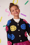 exclude-new-arriv Sweaters & Sweatshirts Happy Emoji Cardigan