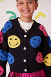 exclude-new-arriv Sweaters & Sweatshirts Happy Emoji Cardigan