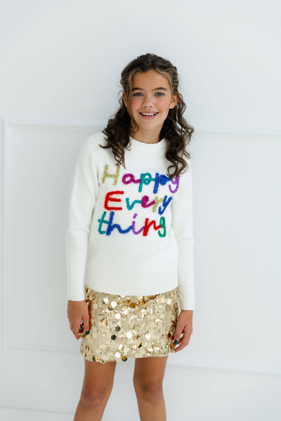 exclude-new-arriv Sweaters & Sweatshirts Happy Everything Tinsel Sweater