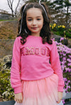 Lola + The Boys Sweaters & Sweatshirts Hot Pink Amour Pearl Sweatshirt