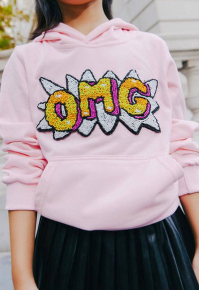 Lola + The Boys Sweaters & Sweatshirts OMG Beaded Hoodie