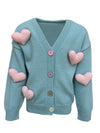 Lola + The Boys Sweaters & Sweatshirts 2/3 Rainbow Plush Heart Cardigan