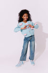 Lola + The Boys Sweaters & Sweatshirts Rainbow Plush Heart Cardigan