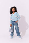 Lola + The Boys Sweaters & Sweatshirts Rainbow Plush Heart Cardigan