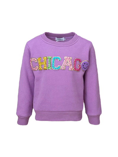 Lola + The Boys Sweaters & Sweatshirts Small Women's Chicago Gem Sweatshirt - Lavender