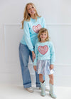 exclude-new-arriv Sweaters & Sweatshirts Women's Chicago Sparkle Heart Sweatshirt