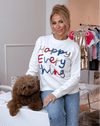 exclude-new-arriv Sweaters & Sweatshirts Women's Happy Everything Tinsel Sweater