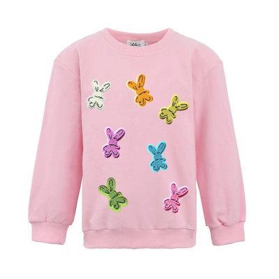 Lola + The Boys Sweet Bunny Patch Sweatshirt