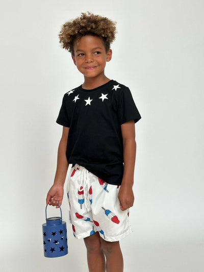 Lola + The Boys Swimwear Bomb Pop Swim Shorts