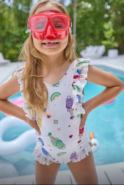 Lola + The Boys Swimwear Dream Ice Cream Swimsuit