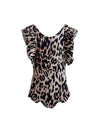 Lola + The Boys Swimwear Leopard Ruffle Swim