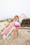 Lola + The Boys Swimwear Ombre Ruffle Swim