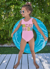 Lola + The Boys Swimwear Pink Crystal VACAY MODE Swimsuit