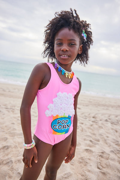 Lola + The Boys Swimwear Popcorn and Pearls Swimsuit