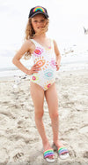 Lola + The Boys Swimwear Rainbow Evil Eye Swimsuit