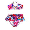 Lola + The Boys Swimwear Ruffle Abstract Love Swim