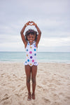 Lola + The Boys Swimwear Smiley Ruffle Swimsuit