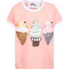 Lola + The Boys Tees Peach Ice Cream Ringer T-Shirt