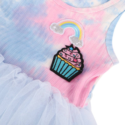 Lola + The Boys Tie Dye Rainbow Cupcake Tutu Dress