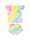 Lola + The Boys Tie Dye Unicorn Short Set