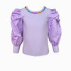 Lola + The Boys Top Gem Queen Puff Sleeve Blouse Lavender