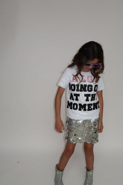 Lola + The Boys Tops A Lot Going On Sequin T-shirt