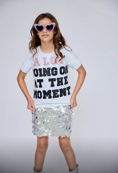 Lola + The Boys Tops A Lot Going On Sequin T-shirt