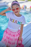 Lola + The Boys Tops Crystal Miami T-shirt