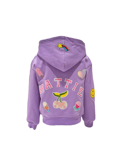 Lola + The Boys Tops Customizable Patch Hoodie