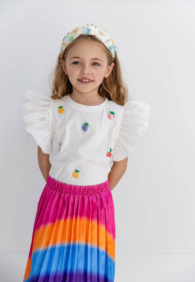 Lola + The Boys Tops Fruity Fun Ruffle Tee