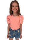 Lola + The Boys Tops Queen Gem Short Sleeve Pink Tee