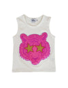 Lola + The Boys Tops 2 White Sequin Tiger Tank