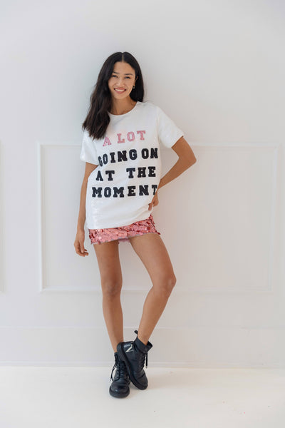 Lola + The Boys Tops Women's A Lot Going On Sequin T-shirt