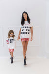 Lola + The Boys Tops Women's A Lot Going On Sequin T-shirt