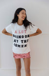 Lola + The Boys Tops Women's A Lot Going On Sequin T-shirt